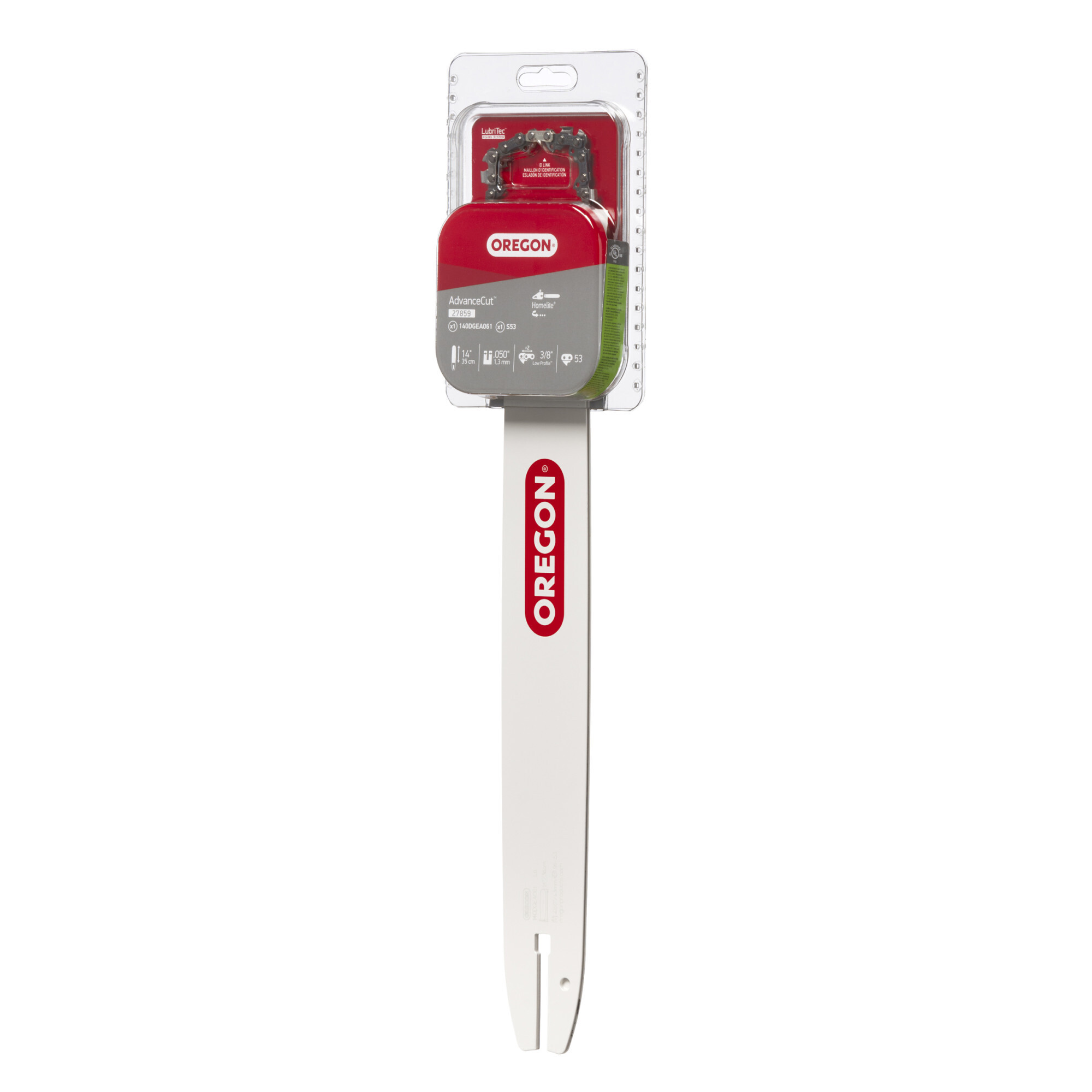 Oregon, 14in. Bar Chain Combo, Bar Length 14 in, Chain Pitch 3/8 in, Model# 91PX053G/140DGEA061